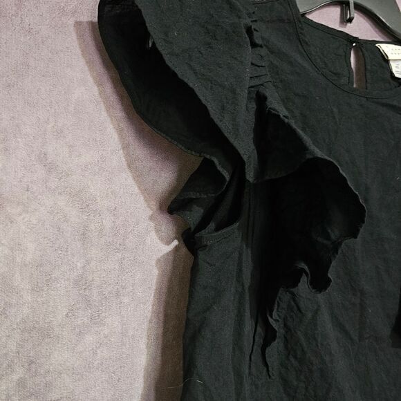 Women's Short Flutter Sleeve Tank Top XS - Picture 2 of 4